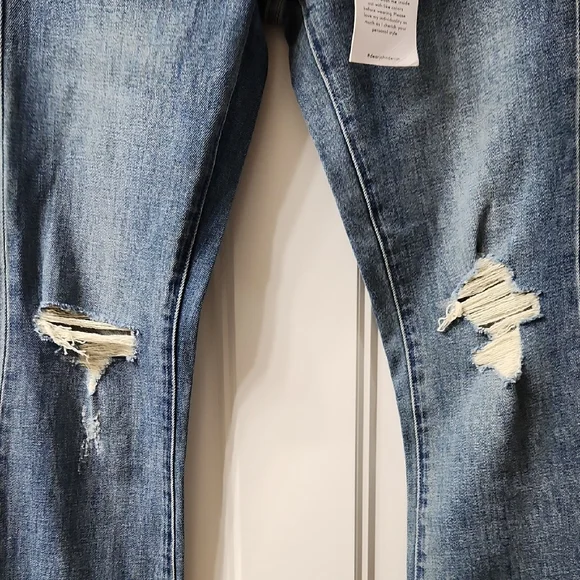 NWT Dear John Blue Distressed Flare Jeans - 25 - Picture 3 of 8